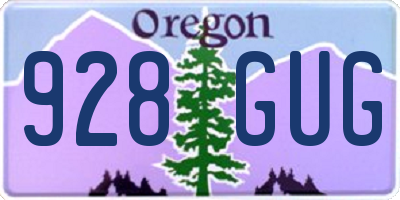 OR license plate 928GUG