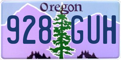 OR license plate 928GUH