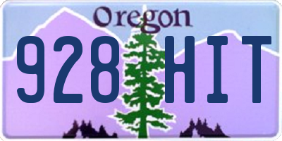 OR license plate 928HIT