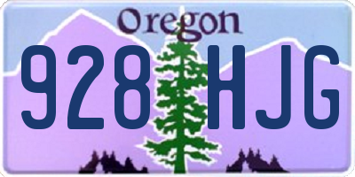 OR license plate 928HJG