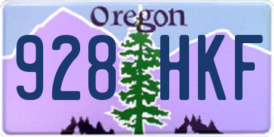 OR license plate 928HKF