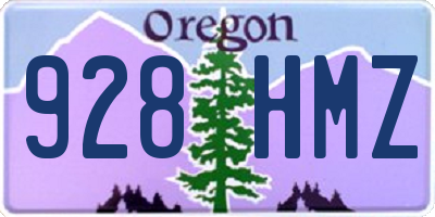 OR license plate 928HMZ