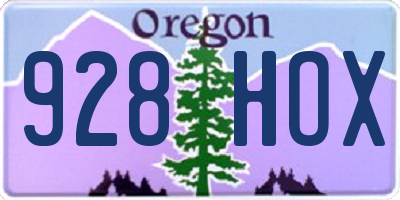 OR license plate 928HOX