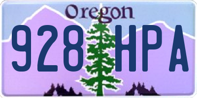 OR license plate 928HPA