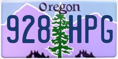 OR license plate 928HPG