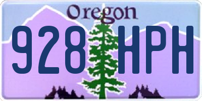OR license plate 928HPH