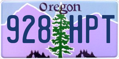 OR license plate 928HPT