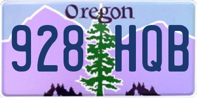 OR license plate 928HQB