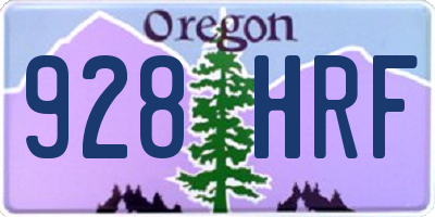 OR license plate 928HRF