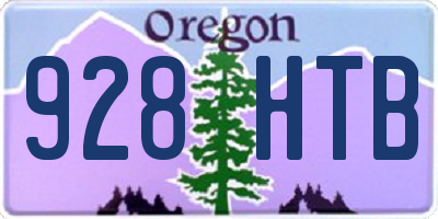 OR license plate 928HTB