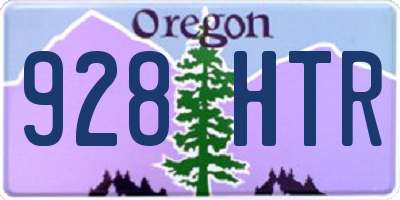 OR license plate 928HTR