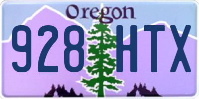 OR license plate 928HTX