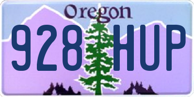 OR license plate 928HUP