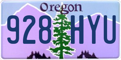 OR license plate 928HYU