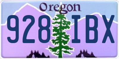 OR license plate 928IBX