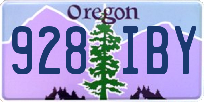 OR license plate 928IBY
