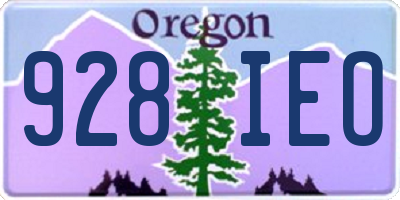 OR license plate 928IEO