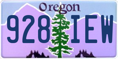 OR license plate 928IEW