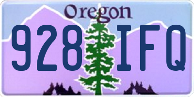 OR license plate 928IFQ
