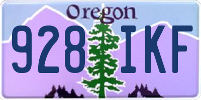 OR license plate 928IKF