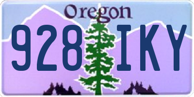 OR license plate 928IKY