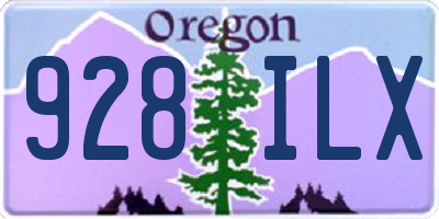 OR license plate 928ILX
