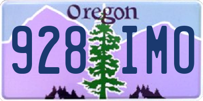 OR license plate 928IMO