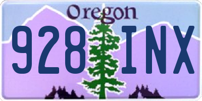 OR license plate 928INX