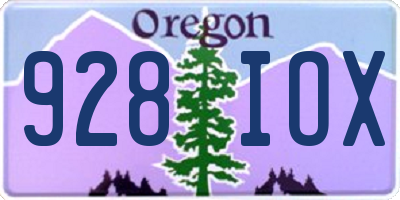 OR license plate 928IOX