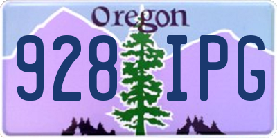 OR license plate 928IPG