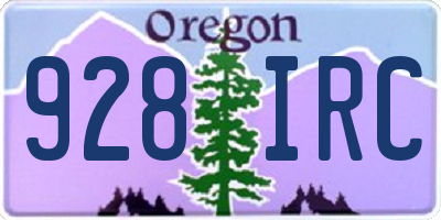 OR license plate 928IRC
