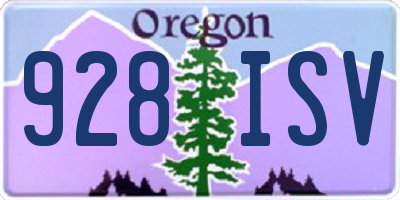 OR license plate 928ISV