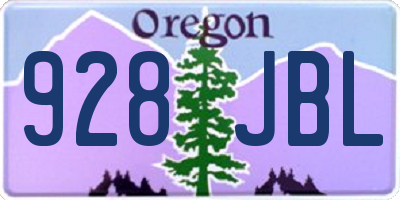 OR license plate 928JBL