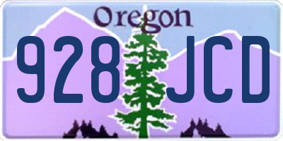 OR license plate 928JCD