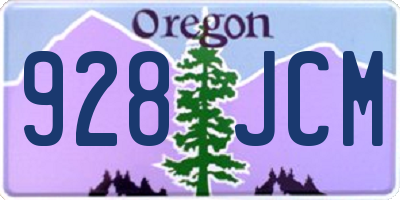 OR license plate 928JCM