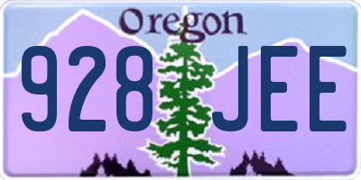 OR license plate 928JEE