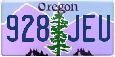 OR license plate 928JEU