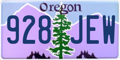 OR license plate 928JEW
