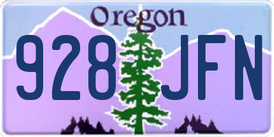 OR license plate 928JFN