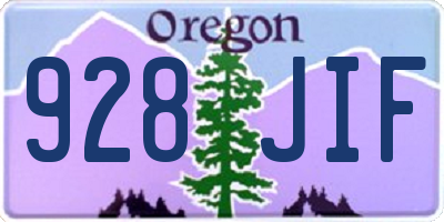 OR license plate 928JIF