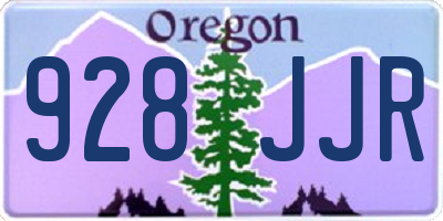 OR license plate 928JJR