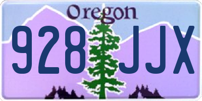 OR license plate 928JJX