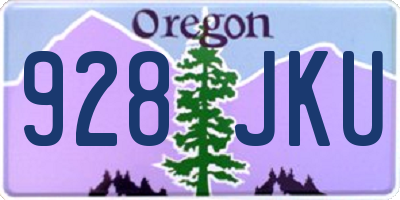 OR license plate 928JKU