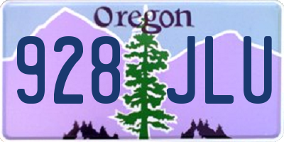 OR license plate 928JLU