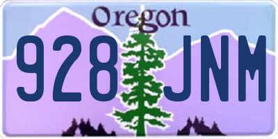 OR license plate 928JNM