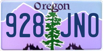 OR license plate 928JNO