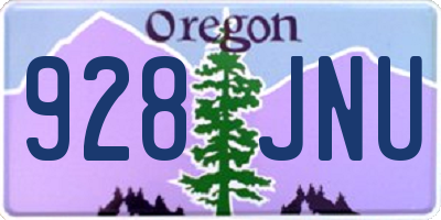 OR license plate 928JNU