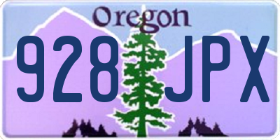 OR license plate 928JPX