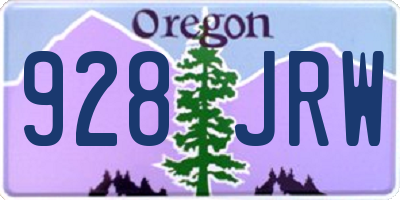 OR license plate 928JRW