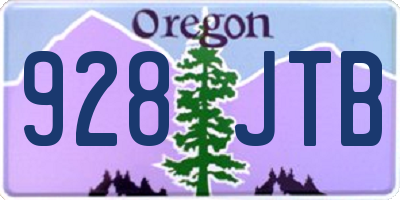 OR license plate 928JTB